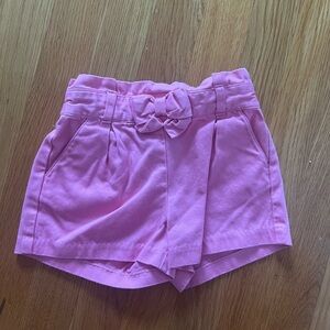 Janie and Jack High Waist Pink Shorts with Bow